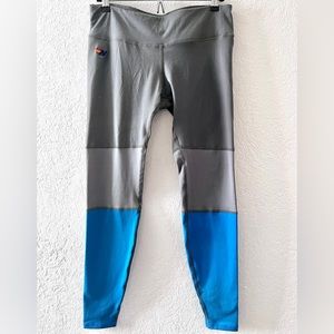 Aviator Nation colorblock blue grey full length leggings XL. Brand new, no tags